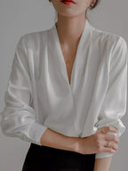 Long Sleeve Satin Blouse (2)