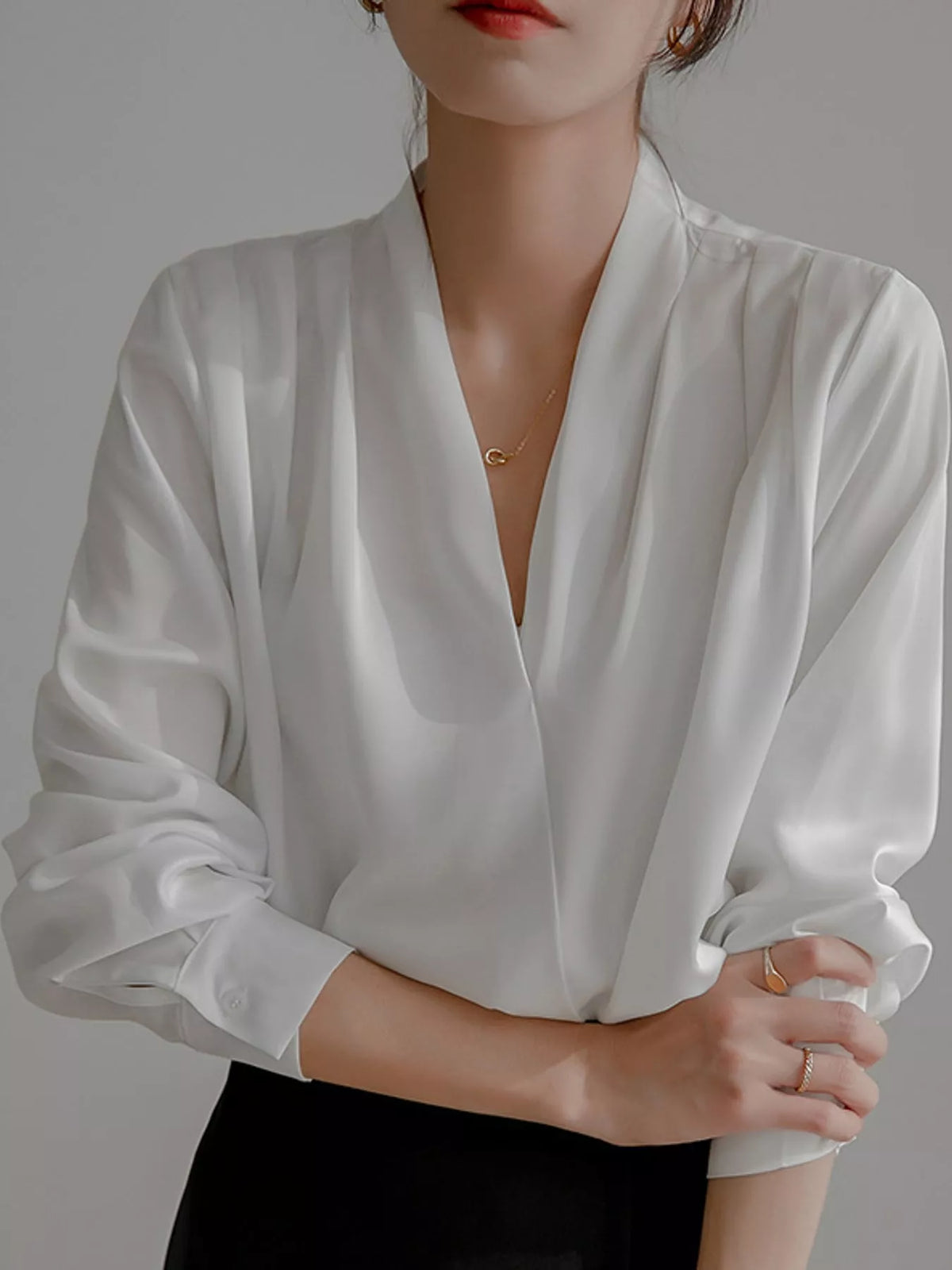 Long Sleeve Satin Blouse (2)