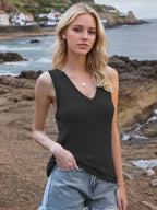 Tie Shoulder V-neck Sweater Vest (3)