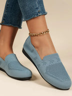 Mesh Round Toe Flat Slip-ons (6)