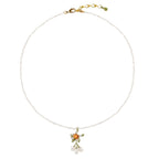 Fresh Orange Flower Necklace Collar Chain variant CJLX190907801AZ