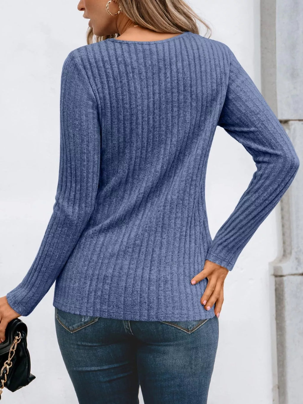 Ribbed Long Sleeve T-shirt (13)