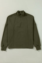 Half Zip Long Sleeve Sweatshirt (10)