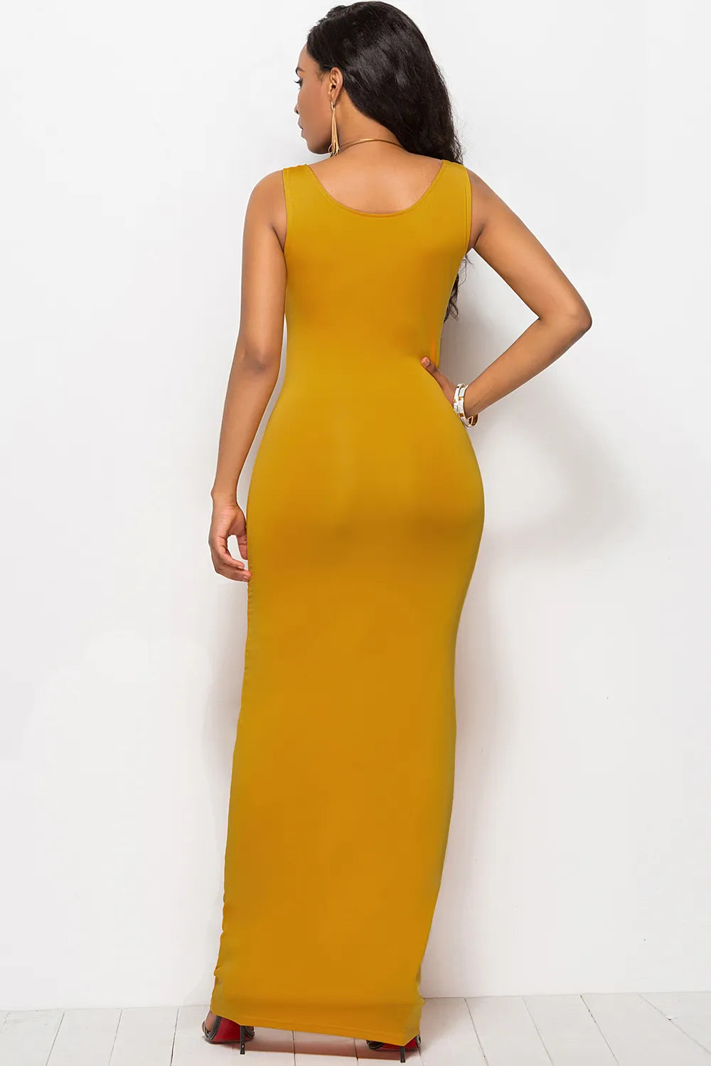 Scoop Neck Wide Strap Maxi Dress (29)