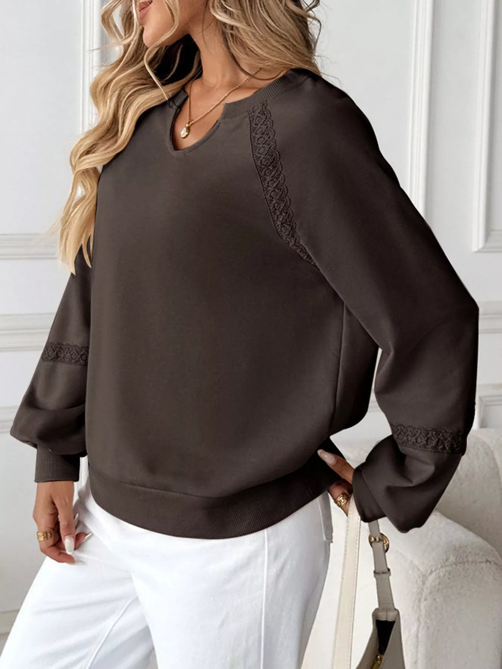 Notched Raglan Sleeve Sweatshirt (12)