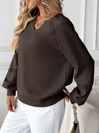 Notched Raglan Sleeve Sweatshirt (12)