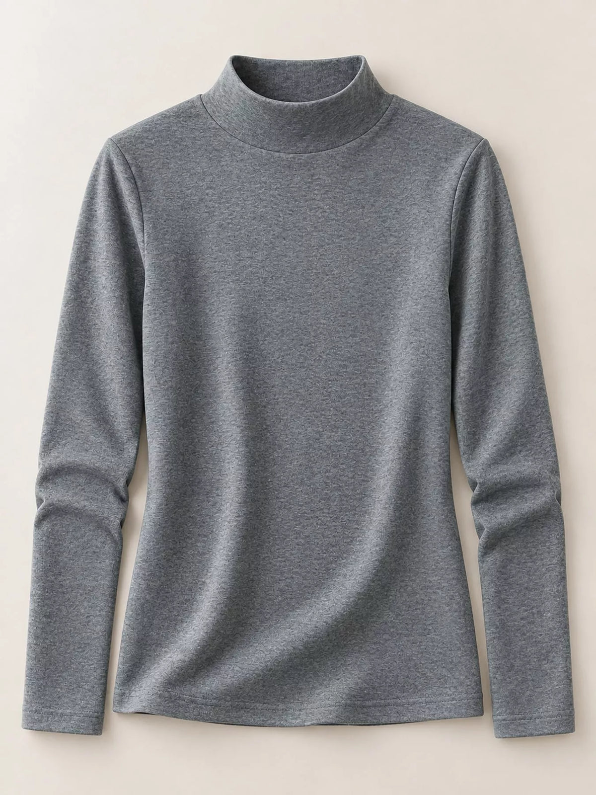 Full Size Slim-fit Mock Neck Long Sleeve Basic T-shirt Plus (9)