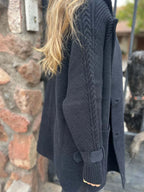 Full Size Texture Knit Longline Coat Plus (8)