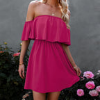 Off-the-shoulder One-shoulder Ruffle Dress photo 2