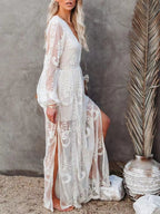 Floral Lace Slit Maxi Dress (6)