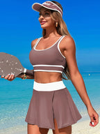 Scoop Neck Top Skort Swim Set (20)