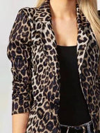 Leopard Print One Button Blazer (6)