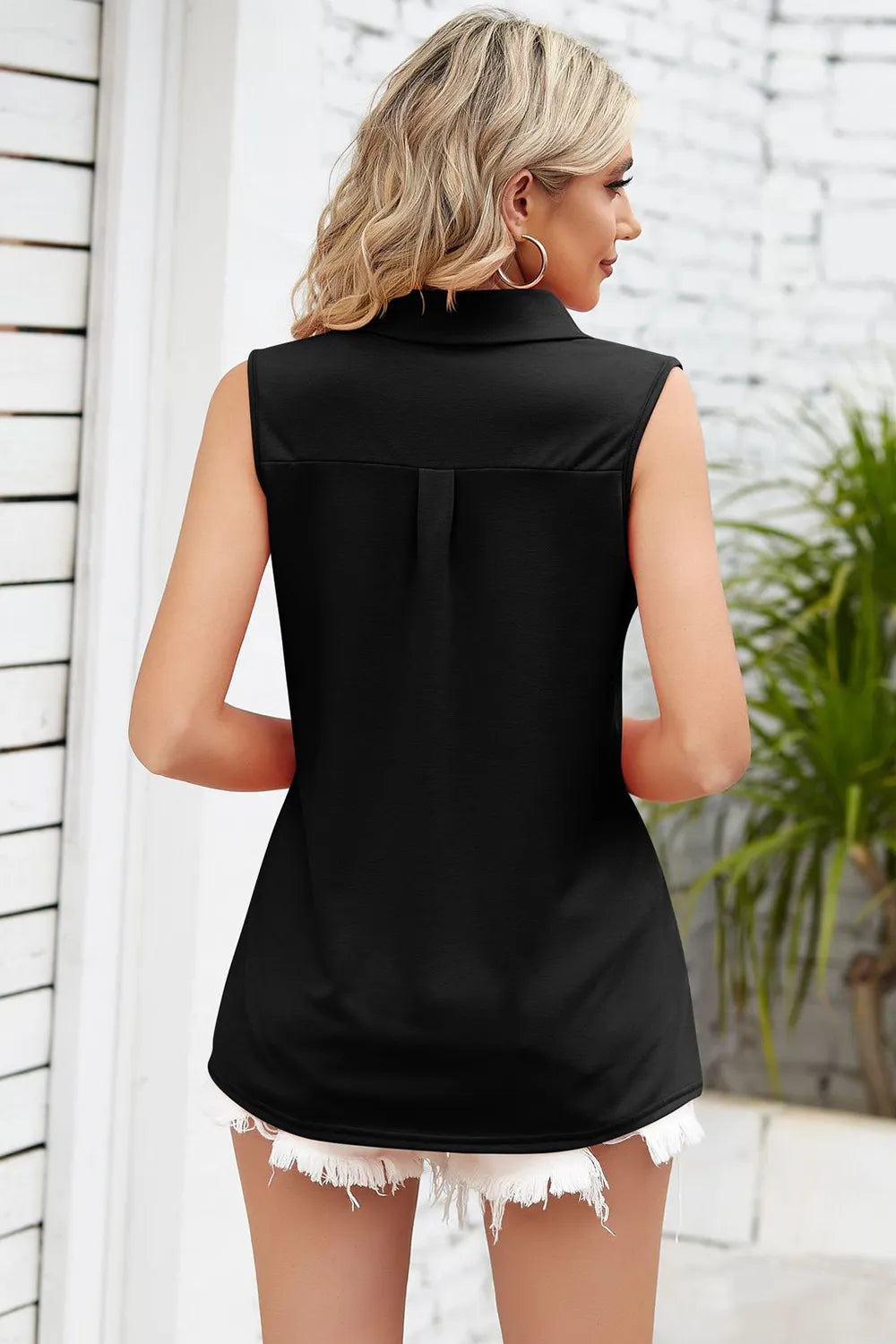 Ruched Johnny Collar Tank (9)