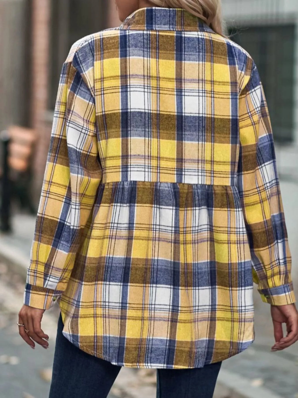 Plaid Button-down Long Sleeve Shirt (15)