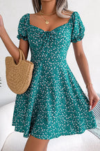 Ditsy Floral Drawstring A-line Dress (6)