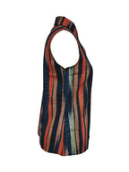 Button Detail Striped Sleeveless Shirt (8)