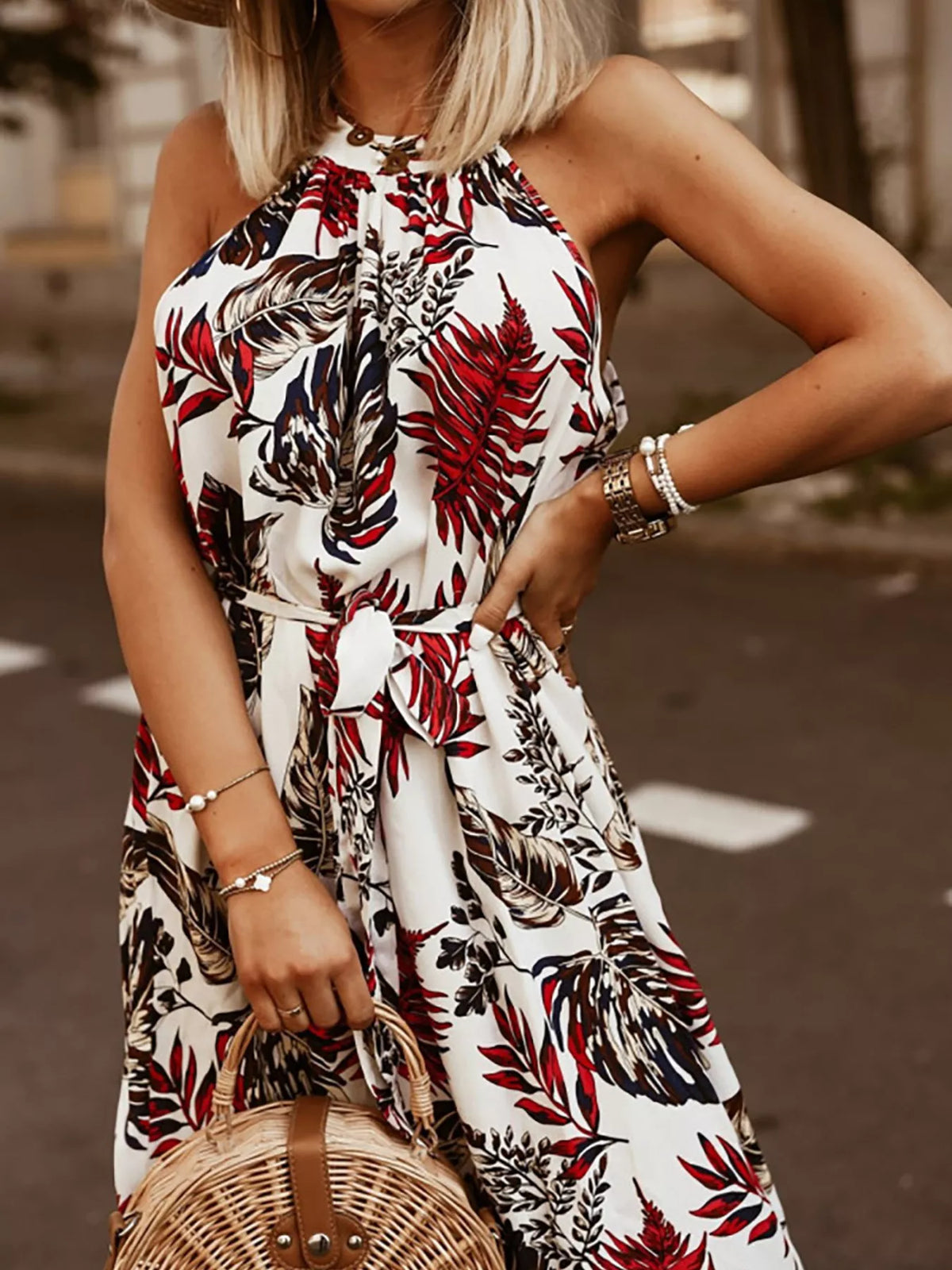 Printed Sleeveless Maxi Dress (8)