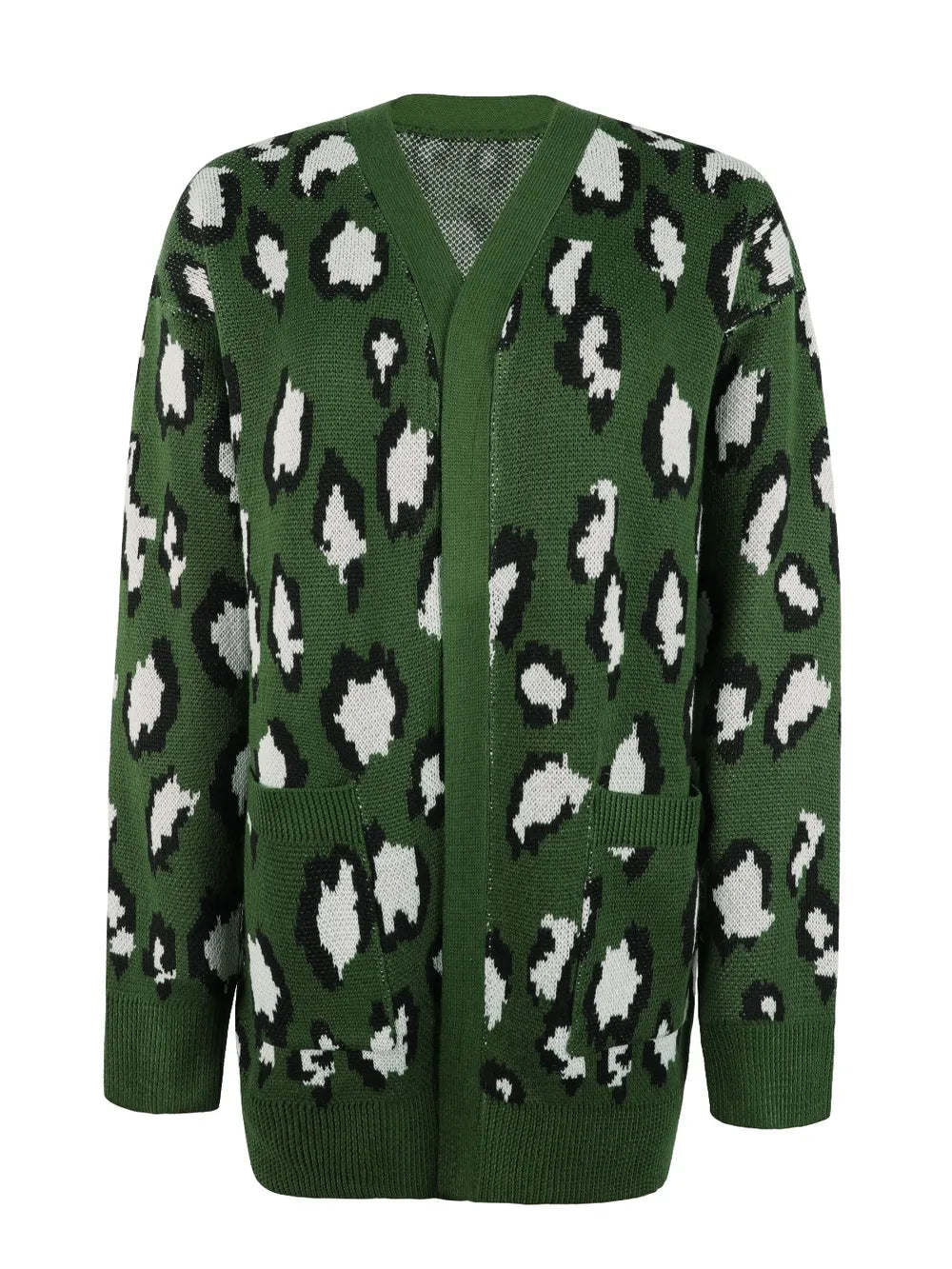 Leopard Open Front Dropped Shoulder Cardigan (5)