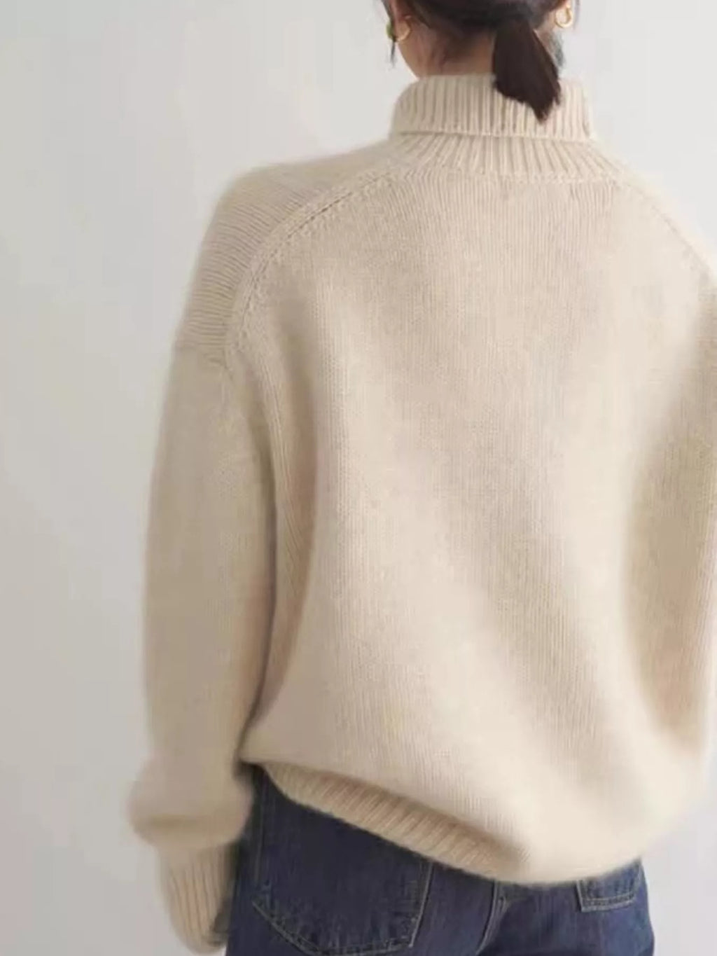 Turtleneck Dropped Shoulder Sweater (10)