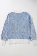 Round Neck Dropped Shoulder Sweater (4)