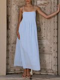 Pleated Bodice Midi Cami Dress