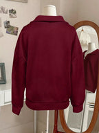 Quarter-zip Dropped Shoulder Sweatshirt (12)