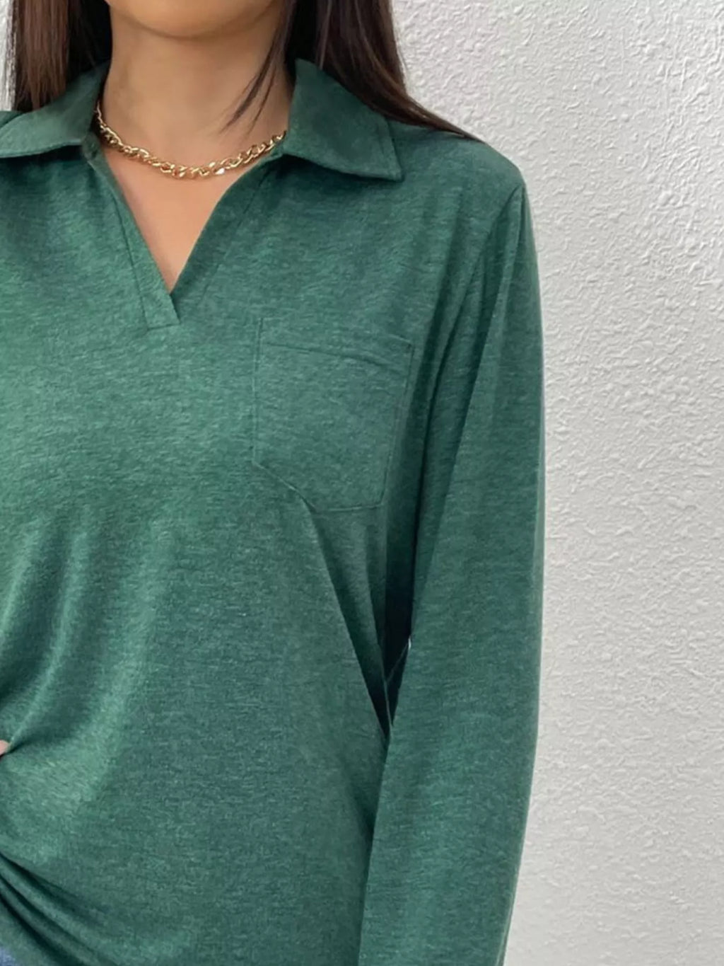 Casual Long Sleeve Polo T-shirt (10)