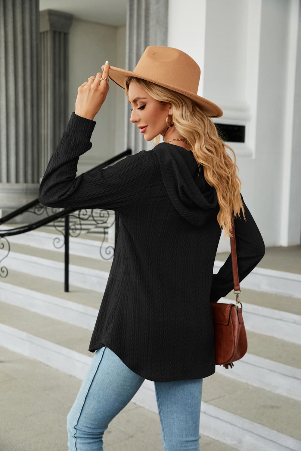 Long Sleeve Hooded Blouse (27)