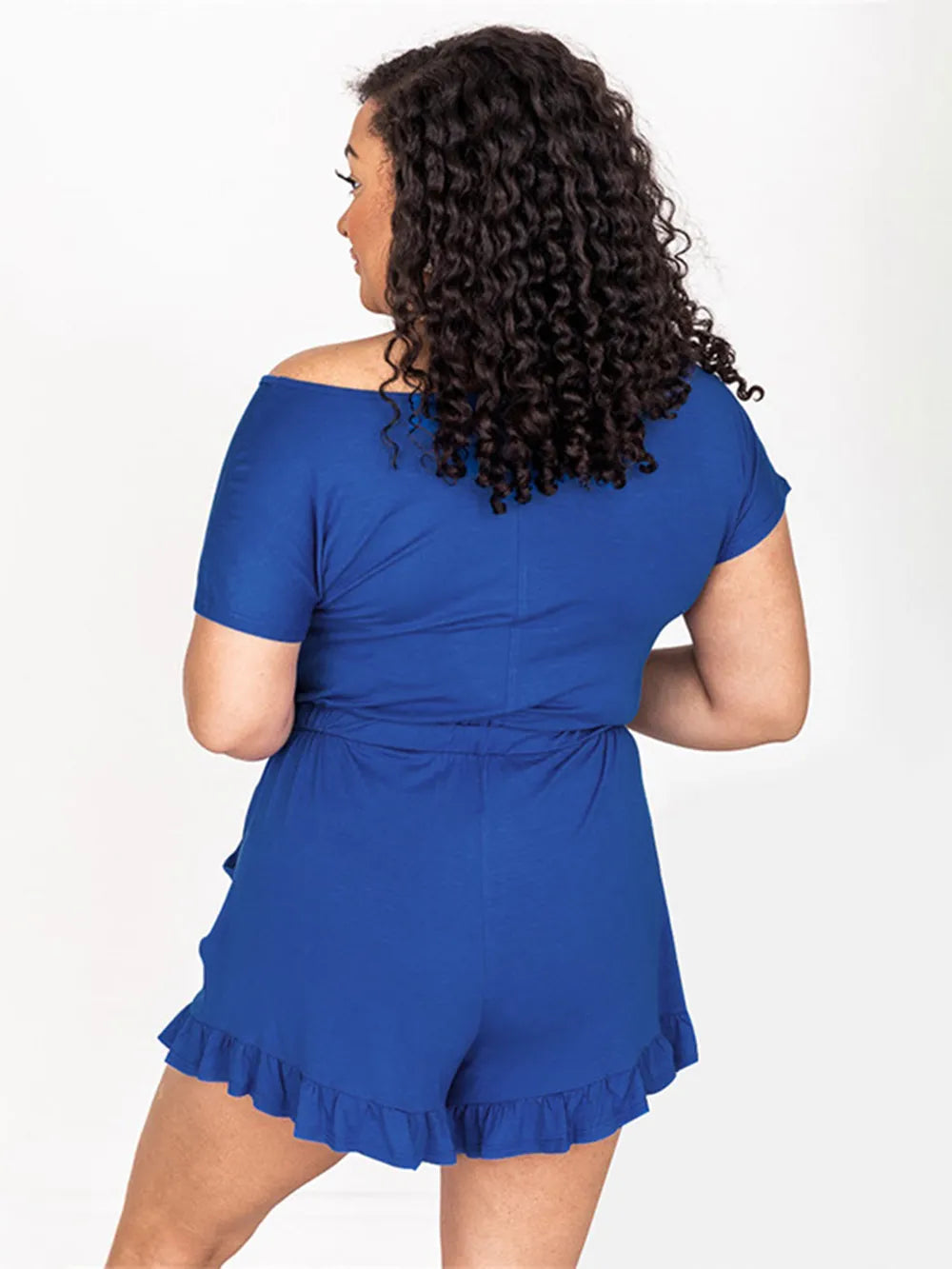 Ruffled Boat Neck Short Sleeve Romper (7)