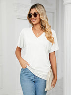 V-neck Short Sleeve T-shirt (3)