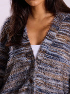 Textured Knit Button-down Cardigan (14)
