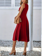 Sleeveless A-line Midi Dress (10)