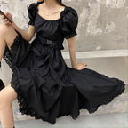 Irregular Short Sleeved Dress Waist photo 1