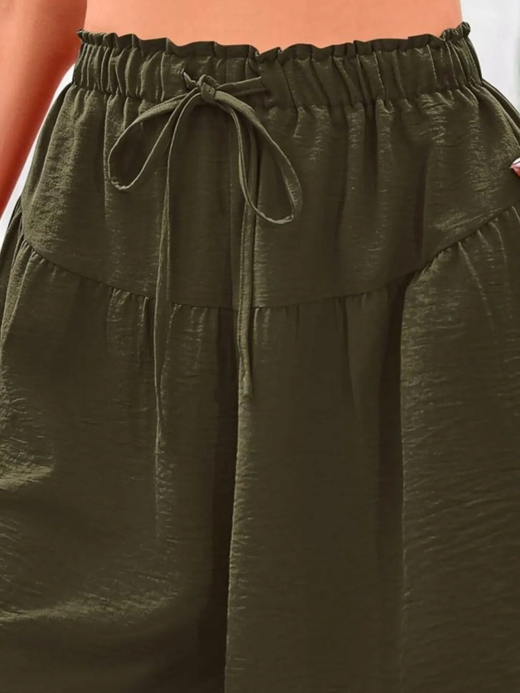 Full Size Casual Drawstring High Waist Relaxed Shorts Plus (3)