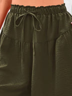 Full Size Casual Drawstring High Waist Relaxed Shorts Plus (3)
