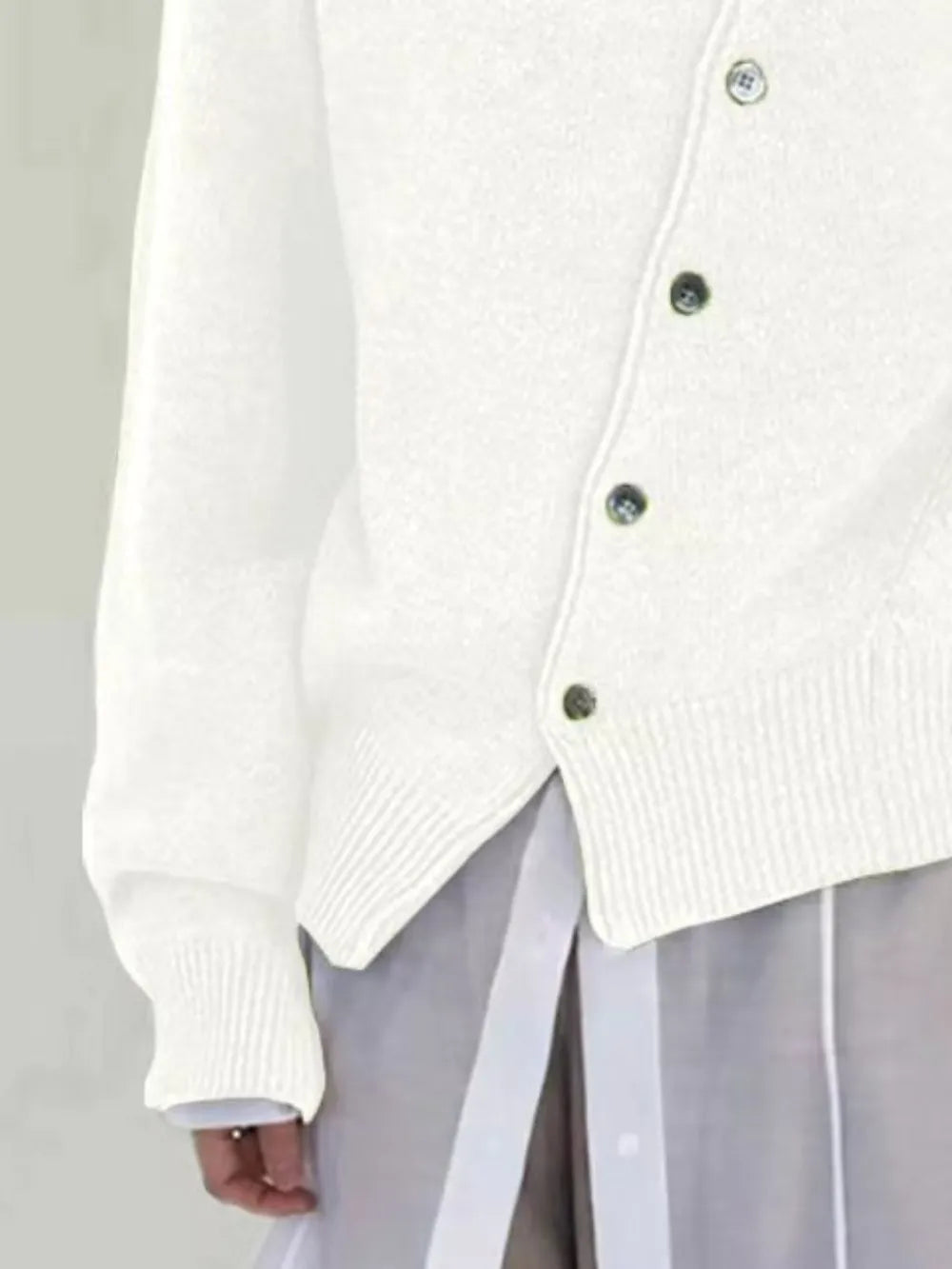 Dropped Shoulder Buttoned Cardigan (18)