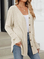 Ribbed Button-up Cardigan (25)