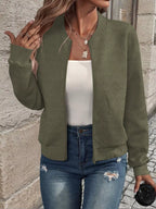Texture Zip-up Bomber Jacket (8)