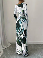 Floral Print One Shoulder Maxi Dress (35)