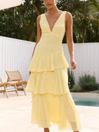 Sleeveless Ruffled Layered Backless Maxi Dress (2)