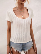 Scalloped Hem Square Neck Knit Top (4)