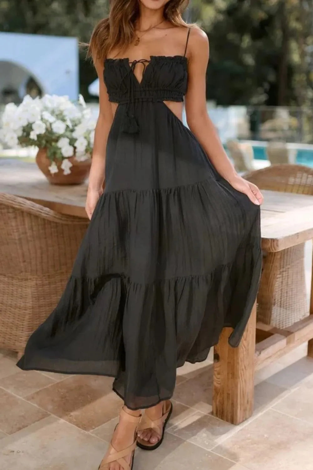 Cutout Square Neck Midi Cami Dress (12)