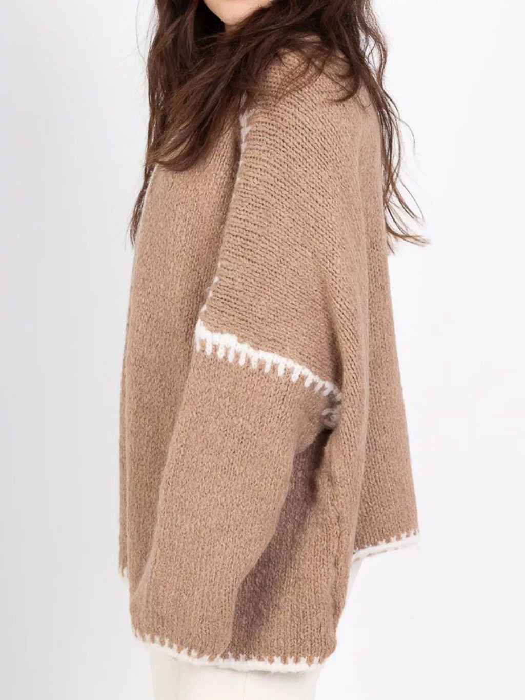 Contrast Trim Open Front Cardigan (24)