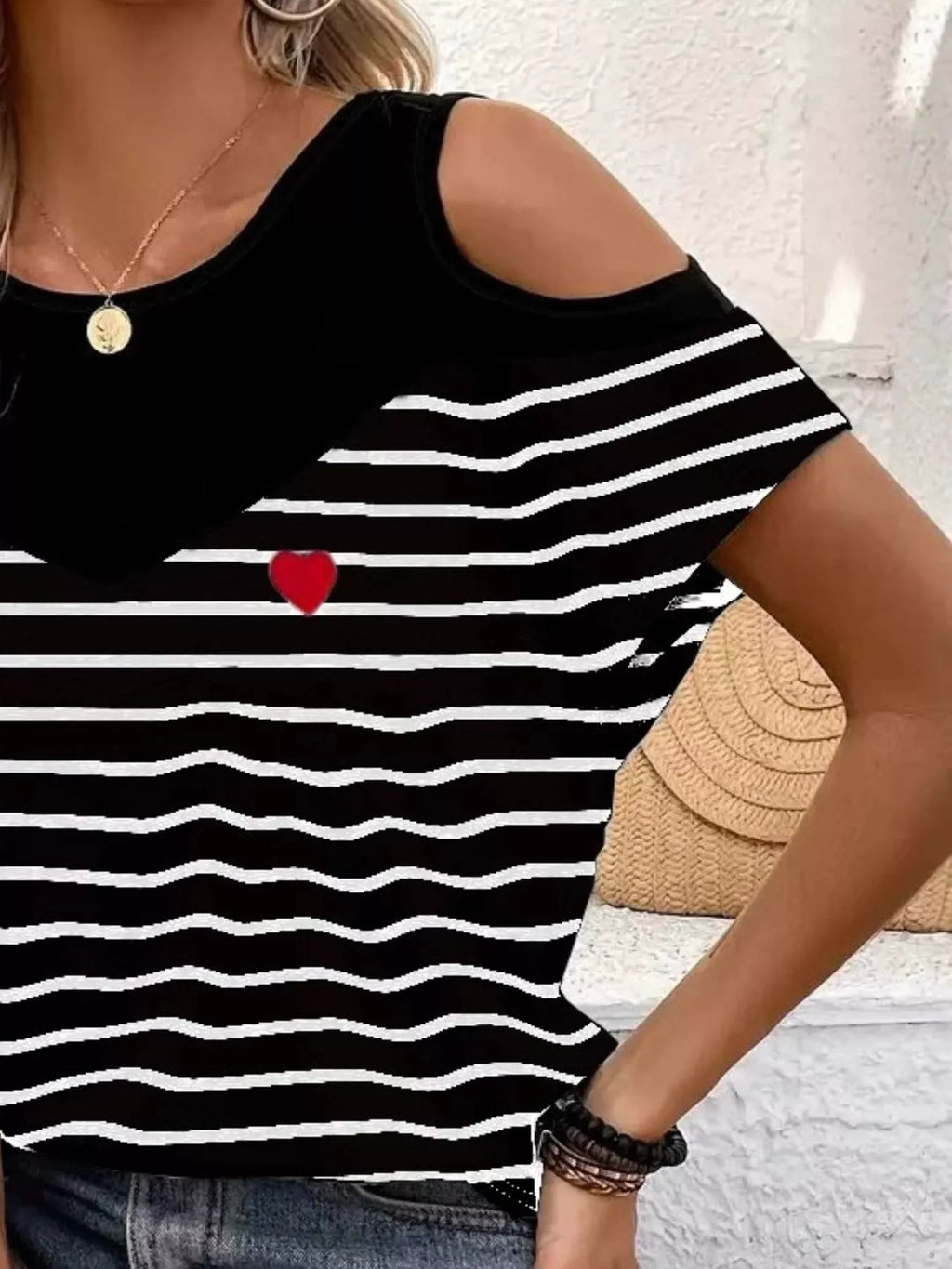 Cold Shoulder Block T-shirt (6)