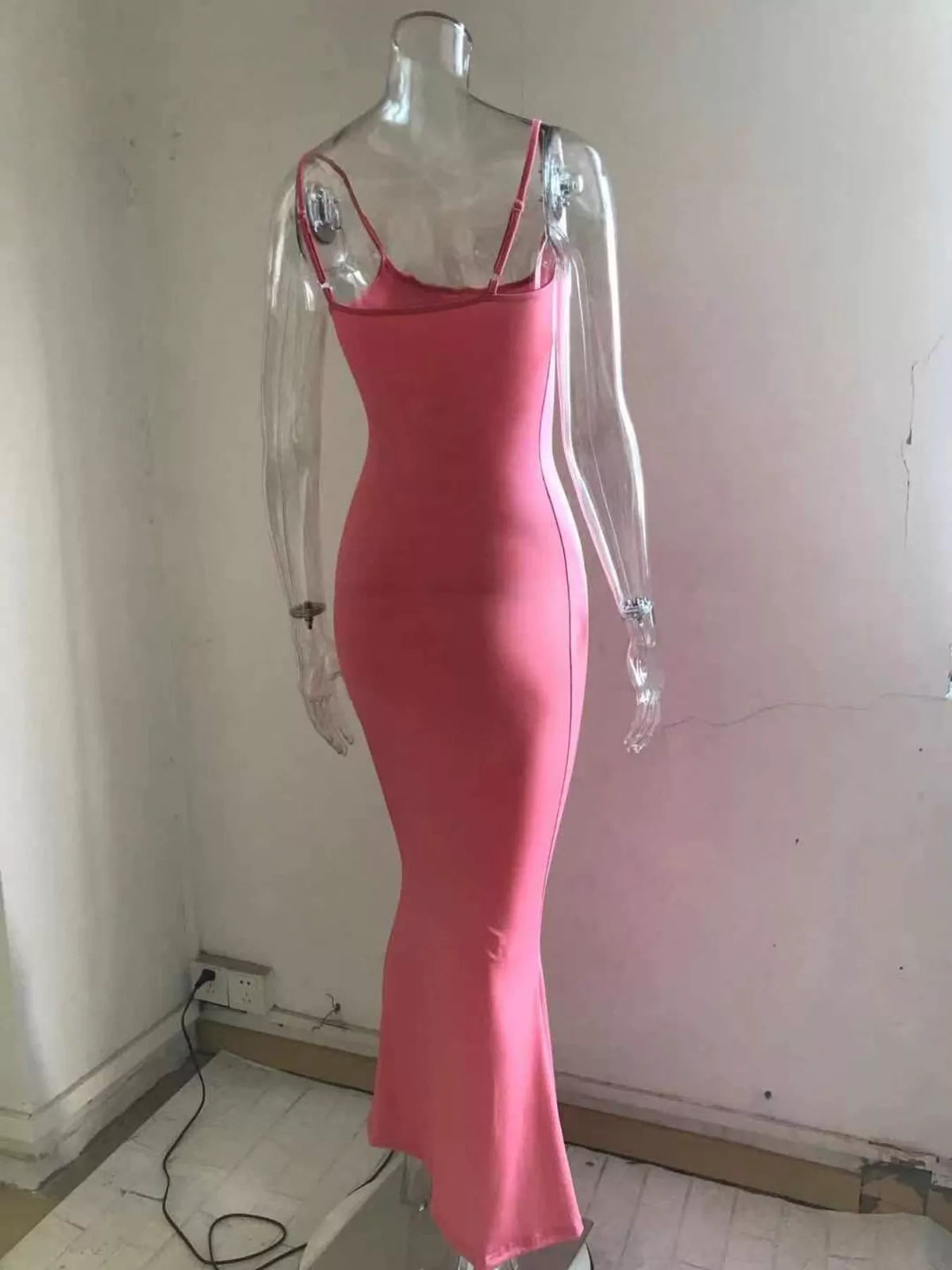 Spaghetti Strap Bodycon Maxi Dress (6)
