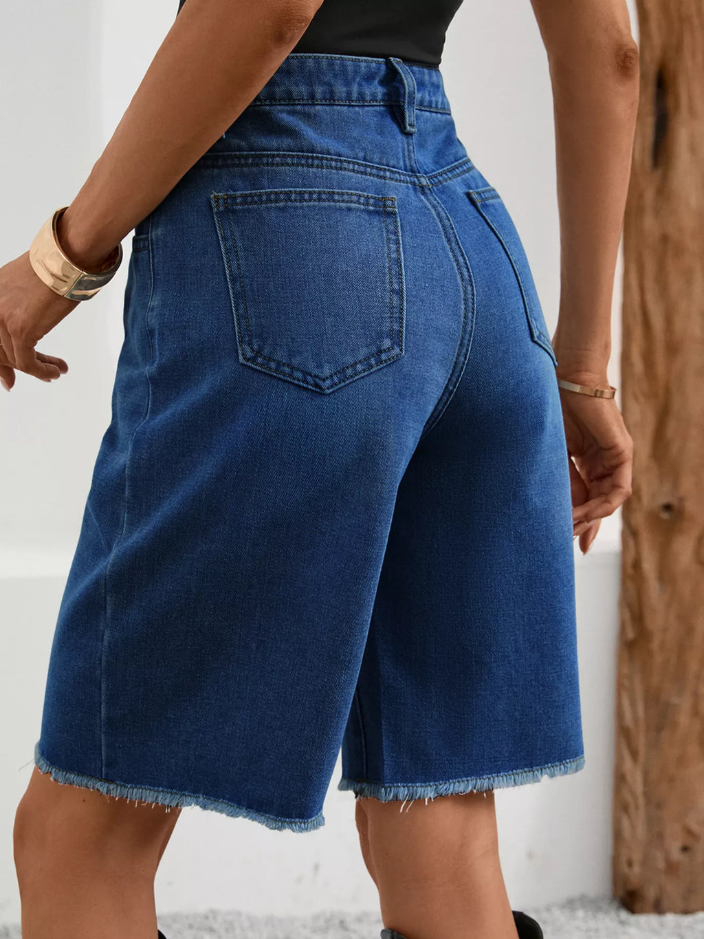 Ripped Frayed Hem Denim Shorts (10)