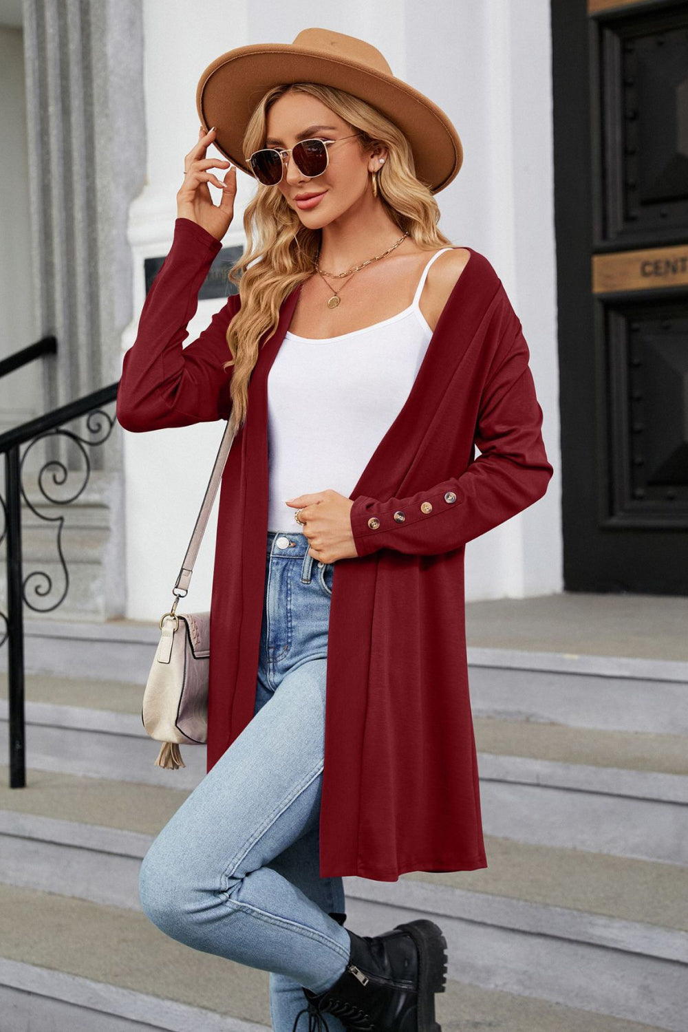 Long Sleeve Open Front Cardigan (11)