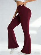 Crossover High Waist Flare Leggings photo 3