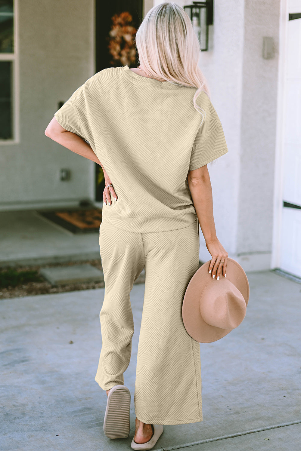 Short Sleeve Top Pants Set (11)