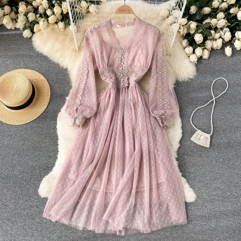 Mesh Midi Dress variant CJLY187166104DW|CJLY187166109IR